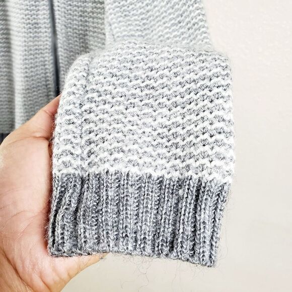 Design History Wool Blend Leather Front Pockets Sweater L - Picture 7 of 8